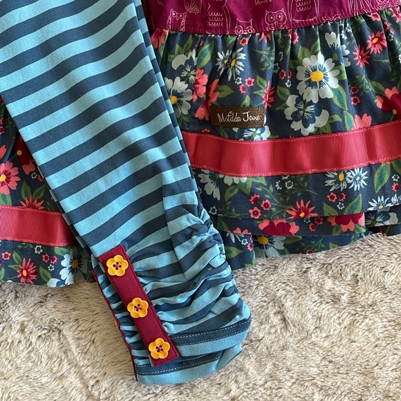 Matilda Jane 2 piece Dress & Bennie’s Bundle. Size 6  maroon
multicolored prints - Picture 5 of 5